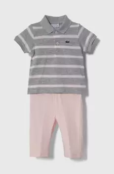 Lacoste pijamale pentru bebelusi culoarea gri, modelator imagine