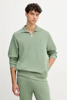 Lacoste pulover de bumbac culoarea gri, cu turtleneck imagine