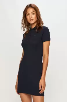 Lacoste Rochie culoarea albastru marin, mini, model drept imagine