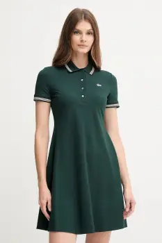 Lacoste rochie culoarea verde, mini, evazati, EF5288 imagine
