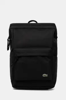 Lacoste rucsac culoarea negru, mare, neted, NU4598NE imagine