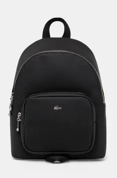 Lacoste rucsac culoarea negru, mic, neted, NF4759DZ imagine