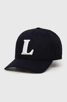 Lacoste sapca culoarea albastru marin, cu imprimeu imagine