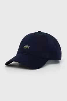 Lacoste sapca de baseball din bumbac culoarea albastru marin, cu imprimeu imagine