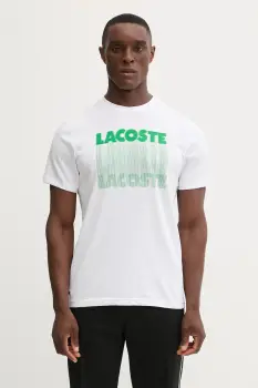Lacoste tricou culoarea alb, cu imprimeu, TH4781 imagine