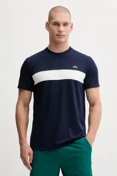 Lacoste tricou culoarea bleumarin, cu imprimeu, TH4748 imagine