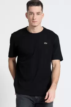 Lacoste Tricou culoarea negru, material neted imagine