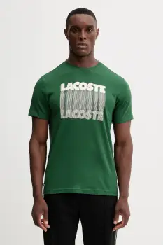 Lacoste tricou culoarea verde, cu imprimeu, TH4781 imagine