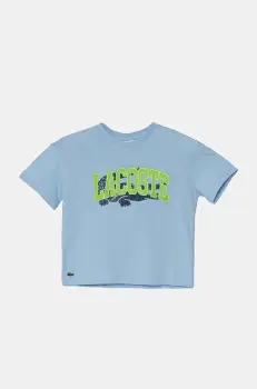 Lacoste tricou de bumbac pentru copii cu imprimeu, TJ2444 imagine