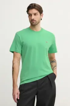 Lacoste tricou din bumbac barbati, culoarea alb, neted, TH7318 imagine
