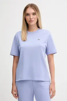 Lacoste tricou din bumbac culoarea alb, TF7215 imagine