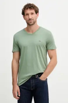 Lacoste tricou din bumbac culoarea alb, uni, TH6710 imagine