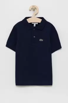 Lacoste Tricou polo copii culoarea albastru marin, cu imprimeu imagine
