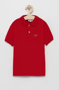 Lacoste Tricou polo copii culoarea rosu, cu imprimeu imagine
