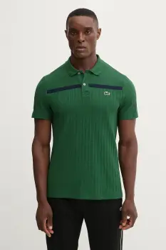 Lacoste tricou polo culoarea alb, uni, DH8960 imagine