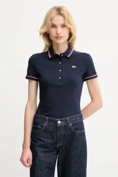 Lacoste tricou polo culoarea albastru marin, DF5284 imagine