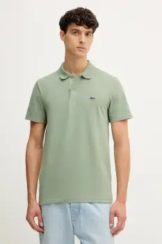 Lacoste tricou polo culoarea maro, uni, DH5522 imagine