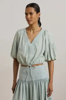 Lauren Ralph Lauren bluza din bumbac imagine