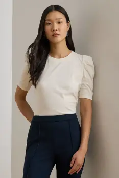 Lauren Ralph Lauren bluza din bumbac imagine