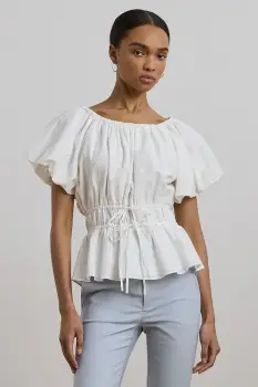 Lauren Ralph Lauren bluza din bumbac imagine