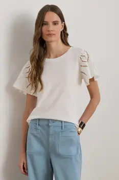 Lauren Ralph Lauren bluza pentru femei, din bumbac imagine