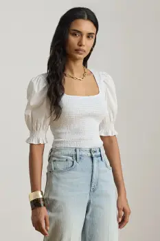 Lauren Ralph Lauren bluza pentru femei, din bumbac imagine