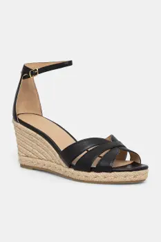 Lauren Ralph Lauren espadrile cu platforma pentru femei, din piele Nellie imagine