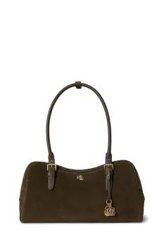 Lauren Ralph Lauren geanta baguette pentru femei din piele intoarsa imagine