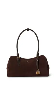 Lauren Ralph Lauren geanta baguette pentru femei din piele intoarsa imagine