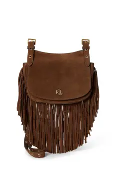 Lauren Ralph Lauren geanta crossbody pentru femei din piele intoarsa imagine