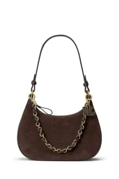 Lauren Ralph Lauren geanta crossbody pentru femei din piele intoarsa imagine