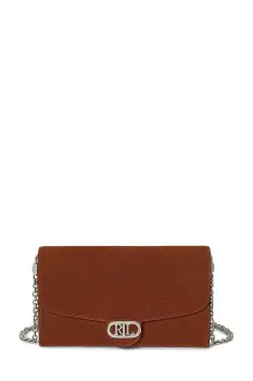 Lauren Ralph Lauren geanta de mana din piele intoarsa imagine