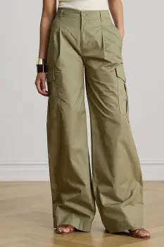 Lauren Ralph Lauren pantaloni cargo pentru femei, din bumbac imagine