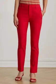 Lauren Ralph Lauren pantaloni pentru femei, cu bumbac imagine