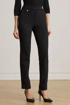 Lauren Ralph Lauren pantaloni slim fit pentru femei cu vascoza imagine