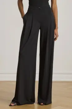 Lauren Ralph Lauren pantaloni wide leg pentru femei imagine