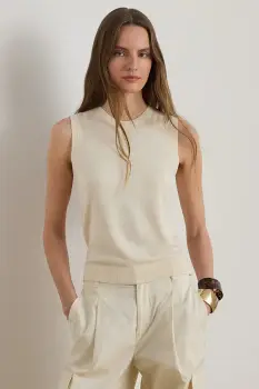 Lauren Ralph Lauren pulover cu guler inalt pentru femei cu amestec de matase imagine