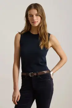 Lauren Ralph Lauren pulover cu guler inalt pentru femei cu amestec de matase imagine