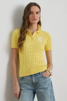 Lauren Ralph Lauren pulover cu maneca scurta de dama de bumbac imagine