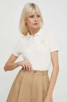 Lauren Ralph Lauren pulover cu maneca scurta de dama din bumbac imagine