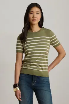 Lauren Ralph Lauren pulover cu maneca scurta pentru femei, cu modal imagine
