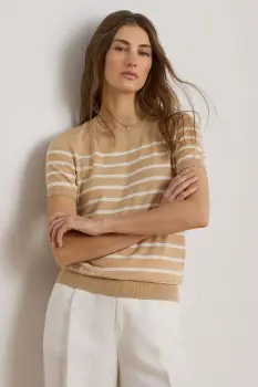 Lauren Ralph Lauren pulover cu maneca scurta pentru femei, cu modal imagine