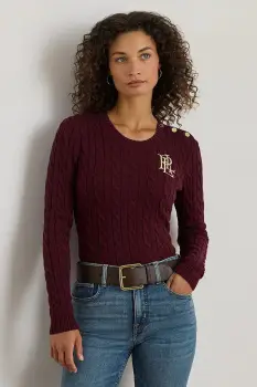 Lauren Ralph Lauren pulover de bumbac imagine