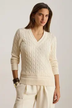 Lauren Ralph Lauren pulover pentru femei cu bumbac imagine