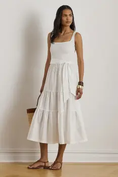 Lauren Ralph Lauren rochie evazata bumbac imagine