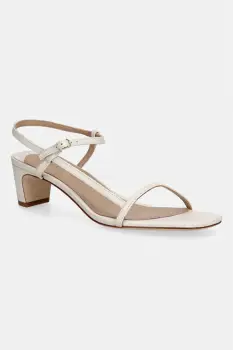 Lauren Ralph Lauren sandale cu toc jos din piele Lainee Md Hl imagine