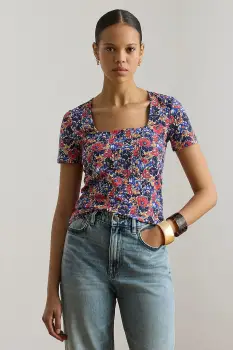 Lauren Ralph Lauren tricou pentru femei, din bumbac imagine