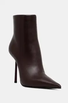 Le Silla cizme de piele Stivaletto Bella culoarea bordo, cu toc cui, 4217C100BMPPNEM160 imagine