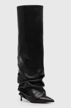 Le Silla ghete de piele Stivale Andy femei, culoarea negru, cu toc cui, 2030A100R1PPGLO001 imagine