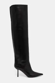 Le Silla ghete de piele Stivale Bella femei, culoarea negru, cu toc cui, 4276C080BXPPGLO001 imagine